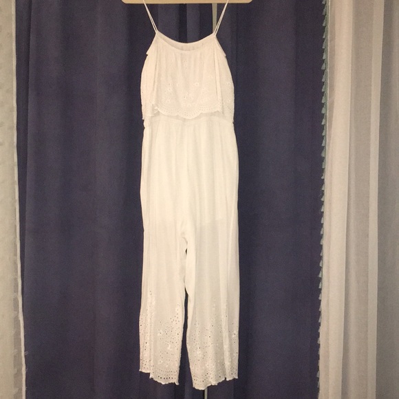 Bohemian White Jumpsuit with Detailing - Picture 2 of 7